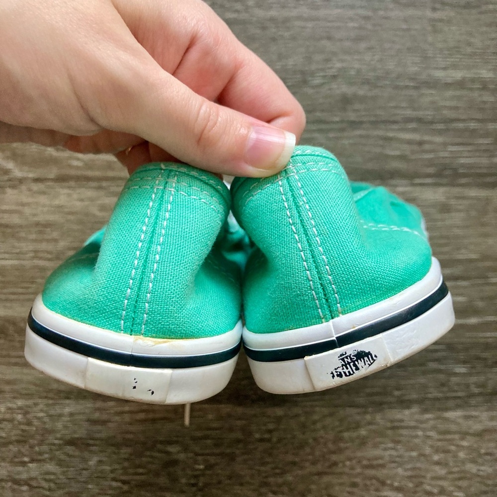 Vans teal canvas sneakers in size 7 - Picture 5 of 7